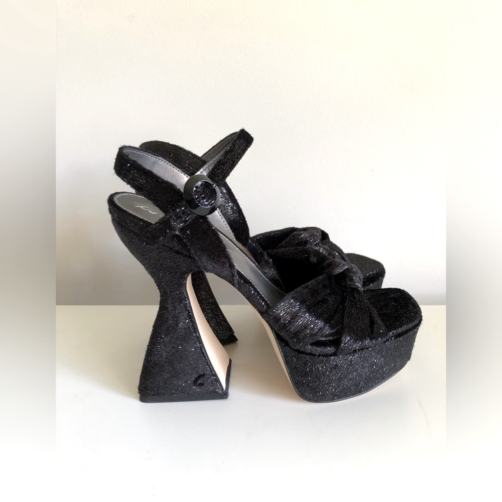 NEW Circus NY by Sam Edelman Women's Audrea Platform Sandal Shimmer Black